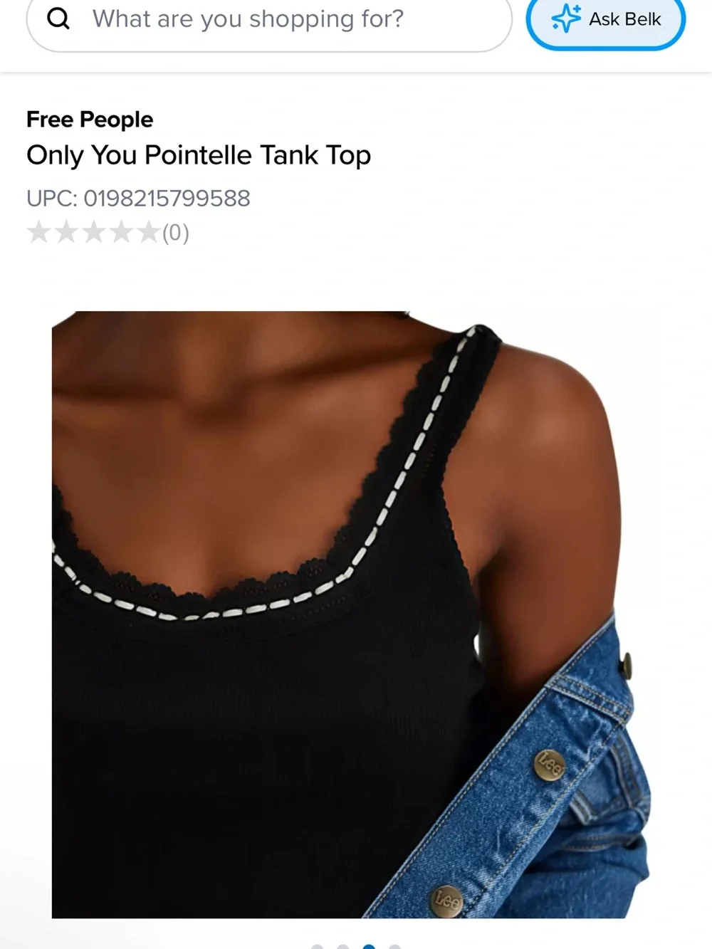 NWOT free people Only You Pointelle Tank Top